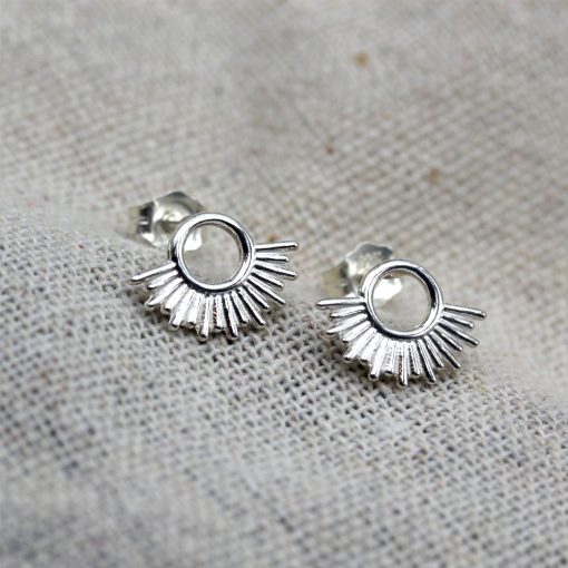 Sterling Silver Sun-flair Studs