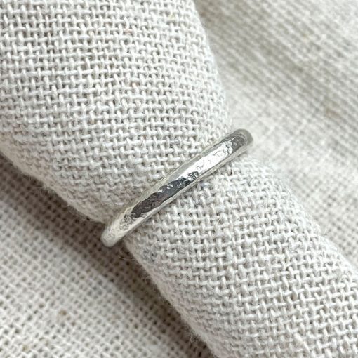 Nixi 2x1.5mm D-Profile Ring 9ct White Gold